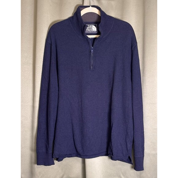 The North Face Wool Blend Pullover Sweater Quarter Zip Soft Knit Casual XL - Picture 1 of 8